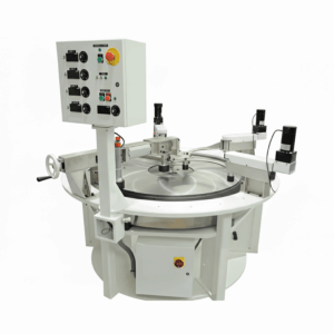 The SAGA 48" Continuous Polisher is designed for high-volume flat optical polishing, combining power, precision, and reliability in one compact system.